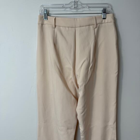 BOA Because of Alice Women's Wide Leg Suit Trouser Pants NEW Large Cream - Picture 9 of 11